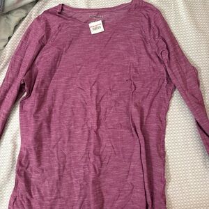 NWT Talbots Heathered Purple Long Sleeve Tee - X